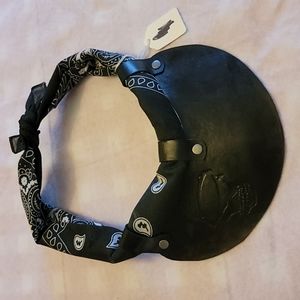 Leather Visor with black Cloth